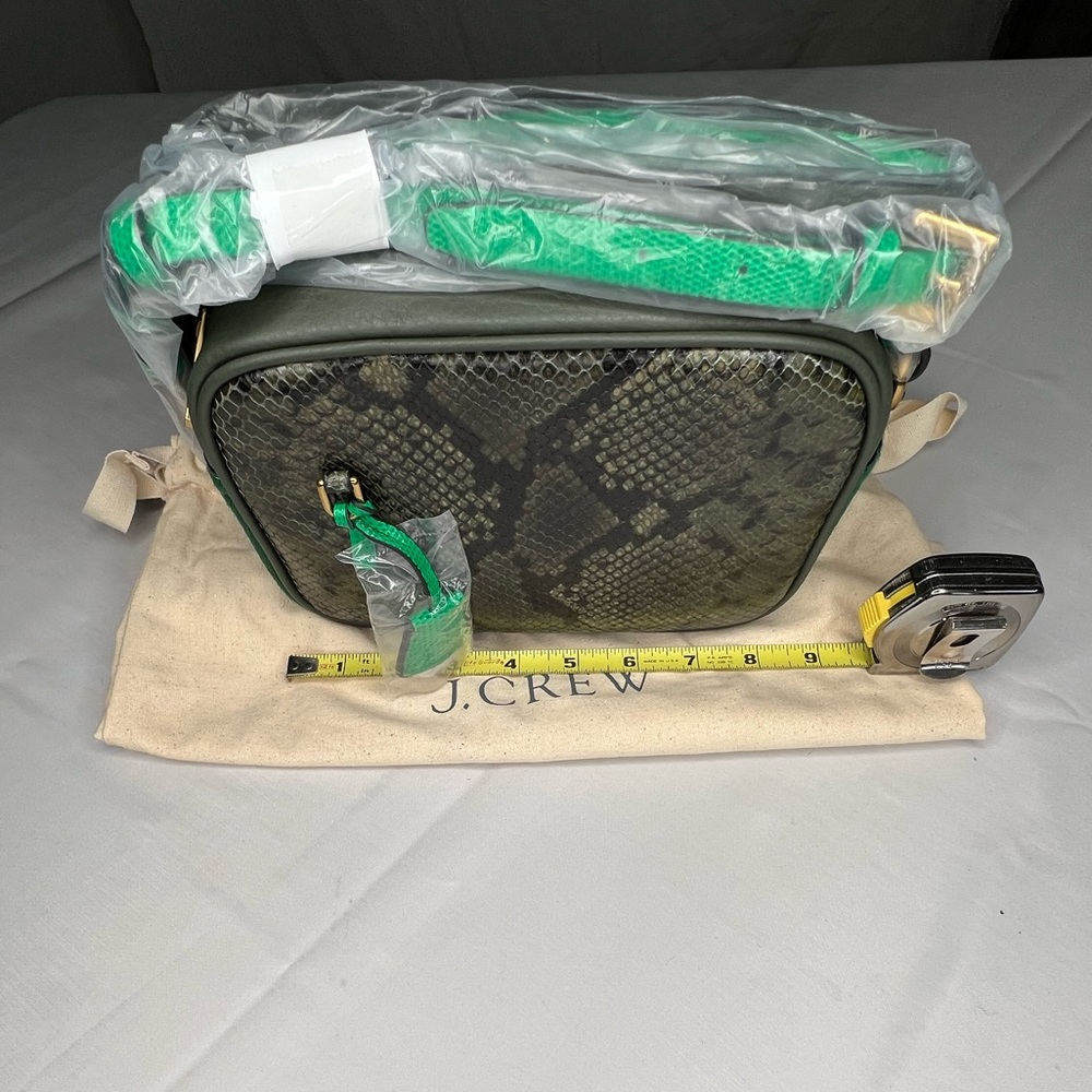 J.Crew Collection Signet Crossbody Purse Snake Print NWT
